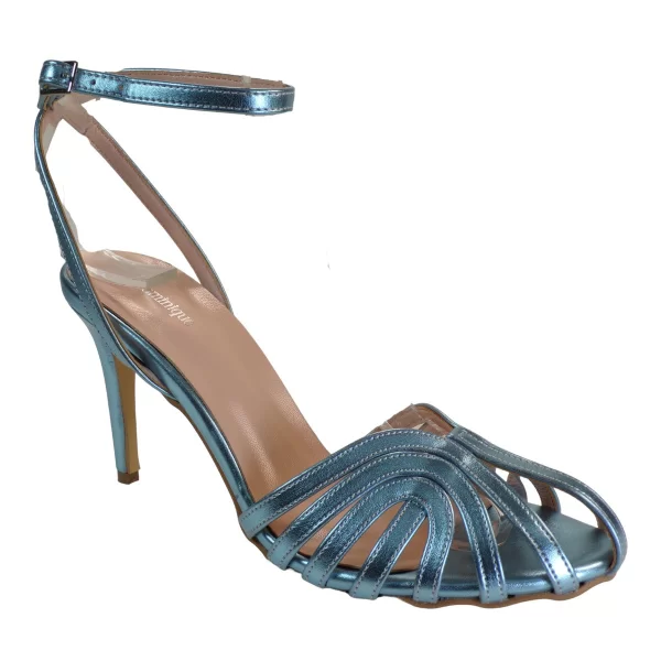 Alessandra Paggioti Γυναικεία Πέδιλα 41060 Σιέλ Μεταλλικό