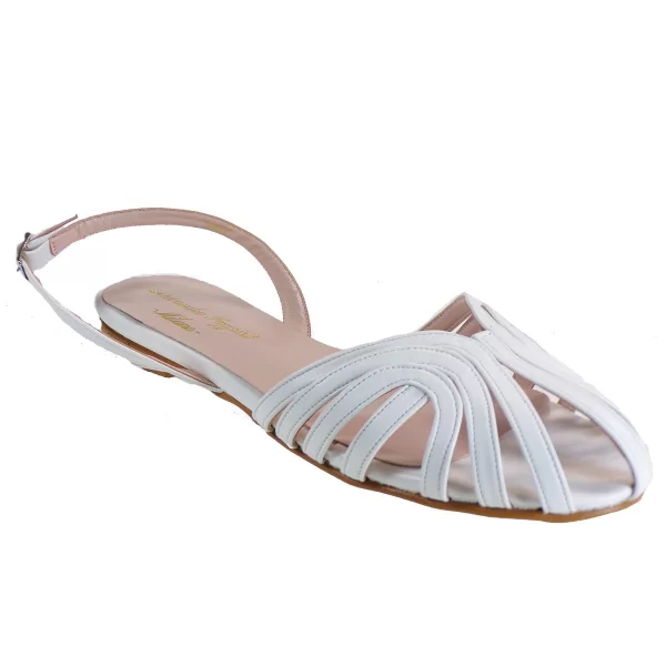 Alessandra Paggioti Γυναικεία Πέδιλα 10050 Λευκό