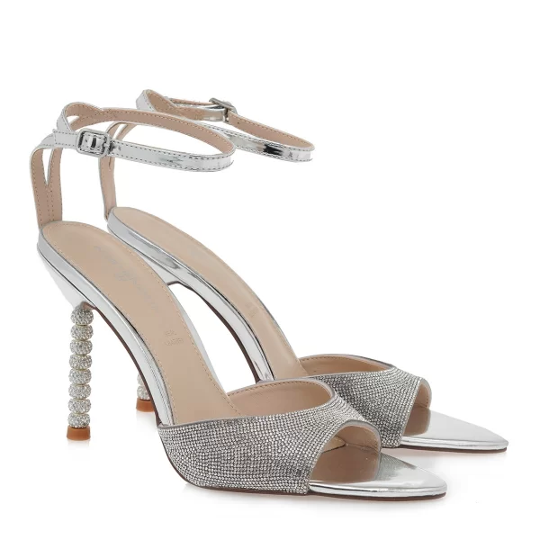 ALESSANDRA BRUNI Πέδιλα Γυναικεία 700-025 ΑΣΗΜΙ ΚΑΘΡΕΦΤΗΣ ΣΤΡΑΣ U4700025658E