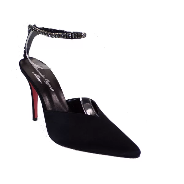 Alessandra Paggioti Γυναικεία Πέδιλα 89090 Μαύρο Σατέν