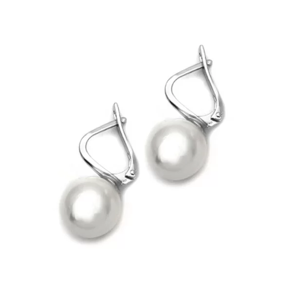 Σκουλαρίκια με πέρλες ασημένια SK113