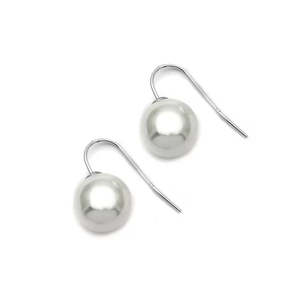 Σκουλαρίκια με πέρλες ασημένια μεσαίο μέγεθος SK111