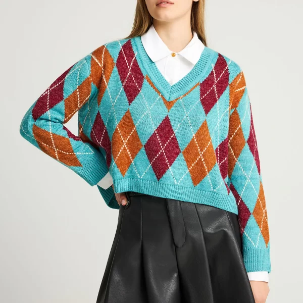 Πλεκτό με ρόμβους