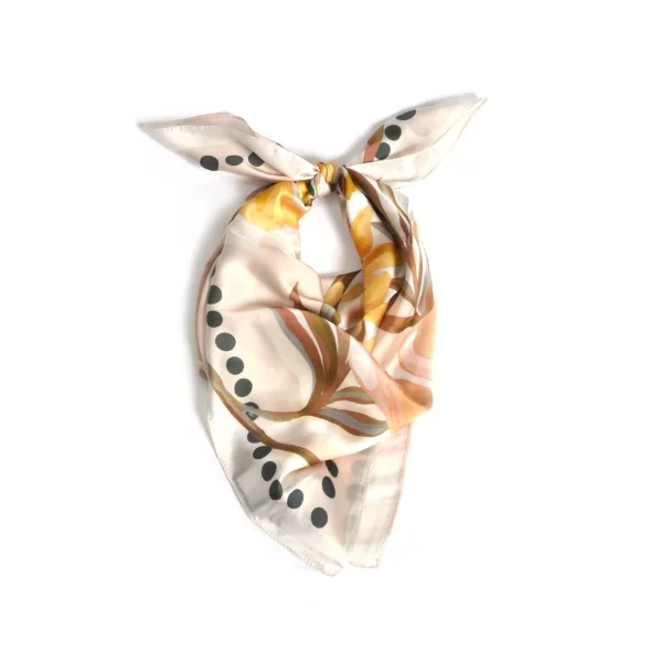 Σατέν φουλάρι με floral print