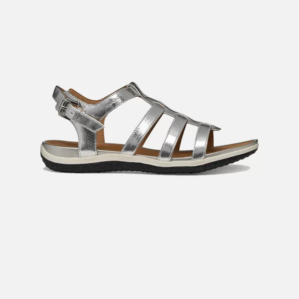 GEOX D SANDAL VEGA D55R6D000BNC1007-C1007 MetallicSilver