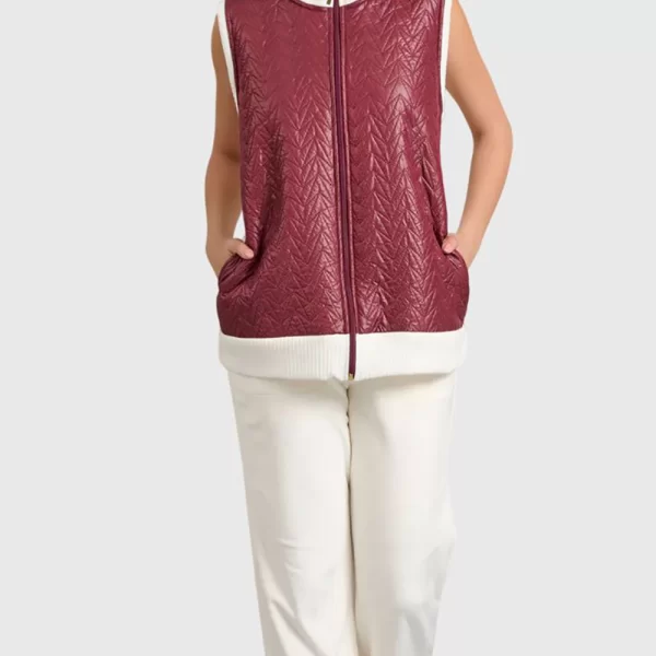 JEANNETTE ΤΖΑΚΕΤ ΚΑΠΙΤΟΝΕ ΠΛΕΚΤΟ 7987-ΓΚΡΕΝΑ DarkRed