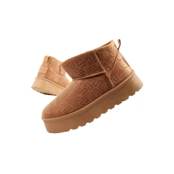 Lee Cooper women's winter snow boots fashionable fur lined ankle boots brown