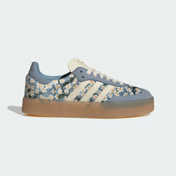 adidas Sambae Liberty London Floral Embroidery Blue Cream White Women's JQ6046 MBS