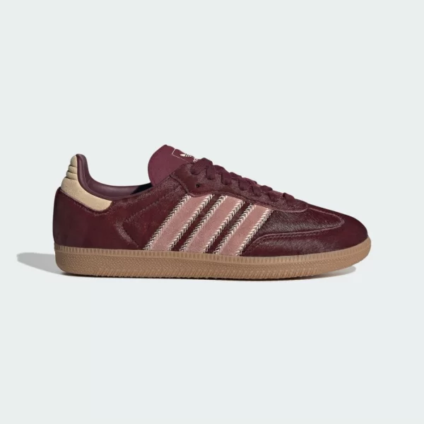 adidas Samba OG Maroon Sand Strata Pony Women's JP5330 MBS