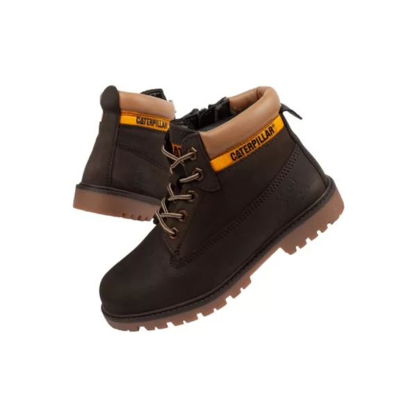CAT CK263464 Δερμάτινα Καφέ Ανδρικά Αρβυλάκια