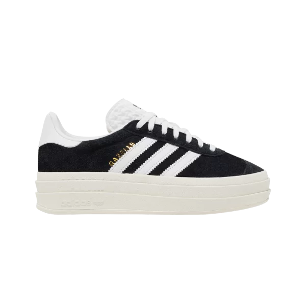 adidas Gazelle Bold Core Black White Women's HQ6912 MBS
