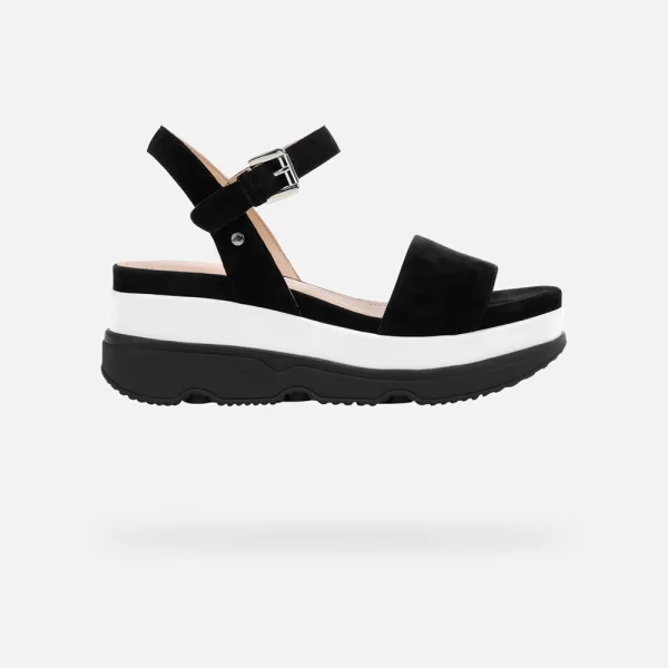 GEOX D GARDENIA C - GOAT SUEDE D02HBC00021C9999-C9999 Black