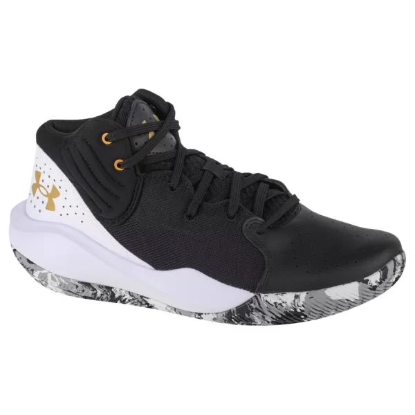 Under Armour Jet 21 3024260-006 Ψηλά Μπασκετικά Παπούτσια Black / White / Metallic Gold