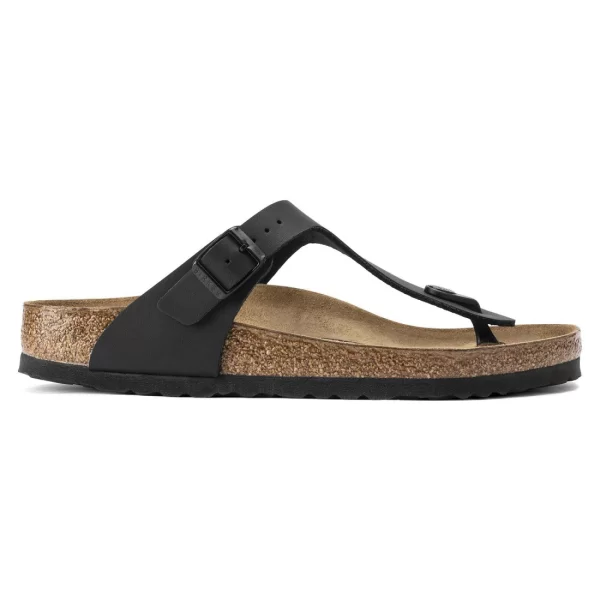 Birkenstock Gizeh Birko-Flor Γυναικεία Σανδάλια Ανατομικά σε Μαύρο Χρώμα 0043693