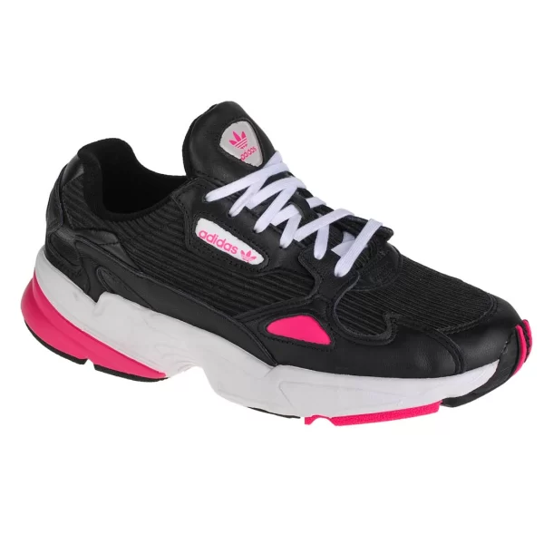 Adidas Falcon Γυναικεία Chunky Sneakers Core Black / Shock Pink / Cloud White EE5123