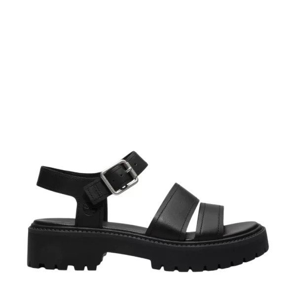 Γυναικεία πέδιλα Timberland TB0A2EJMW02 STONE STREET BACKSTRAP SANDAL BLACK μαύρο δέρμα