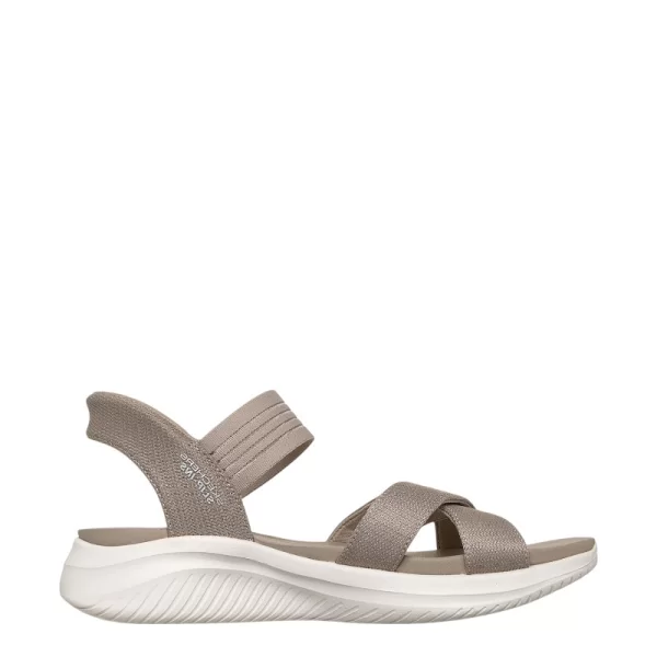 Γυναικεία πέδιλα SKECHERS 119975/TPE ULTRA FLEX 3.0 SANDAL-NEVER BETTER TAUPE μπεζ