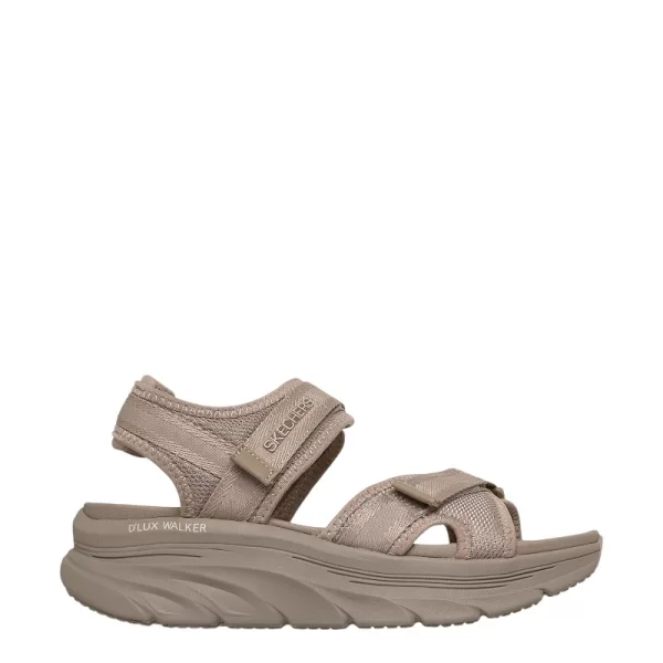 Γυναικεία πέδιλα SKECHERS 163585/TPE D'LUX WALKER SANDAL-BOLD CITY TAUPE μπεζ