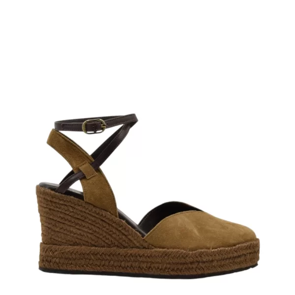 Γυναικείες πλατφόρμες KOMIS&KOMIS E101 ταμπά δέρμα καστόρ