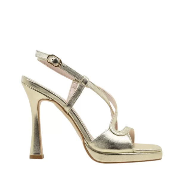 Γυναικεία πέδιλα Makis Fardoulis 937-38A χρυσό δέρμα