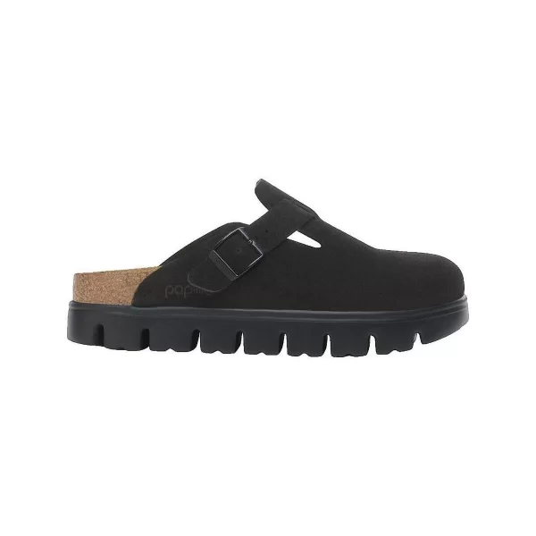 Τσόκαρα BIRKENSTOCK Mules Boston Chunky en velours noir