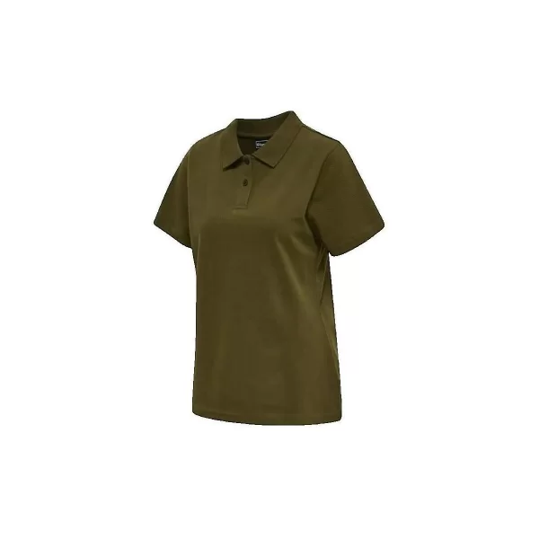 Πόλο με κοντά μανίκια hummel Polo stretch vert olive femme
