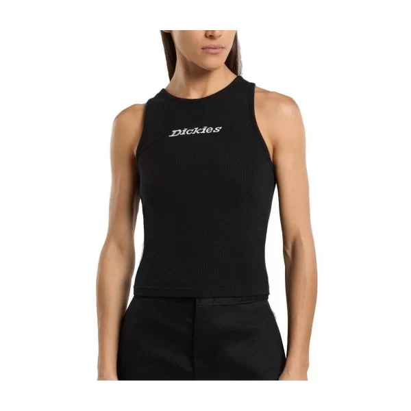 Αμάνικα/T-shirts χωρίς μανίκια Dickies Camisetas Mujer Modèle Dk0a4z8nblk1 Rib Top