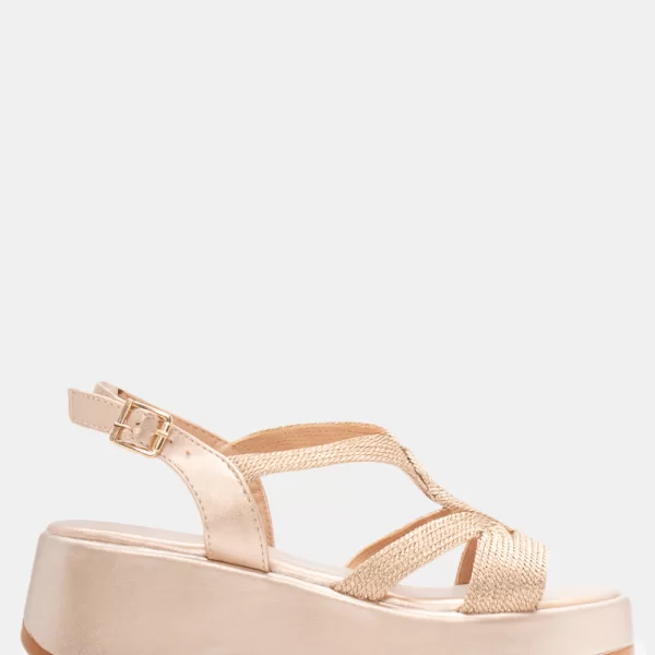 Πλατφόρμες με Πλεκτά Λουράκια - Χαλκός