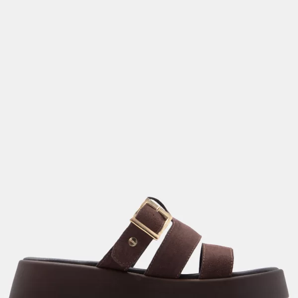 LUIGI DESIGN - Πλατφόρμες με Λουράκια & Τόκα - Καφέ