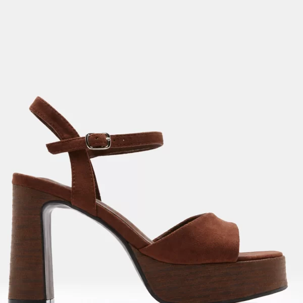 Πλατφόρμες με Φάσα & Τόκα - Καφέ Σκούρο