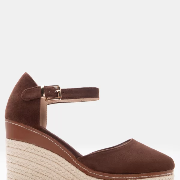 Πλατφόρμες Εσπαντρίγιες με Μπαρέτα - Καφέ Σκούρο