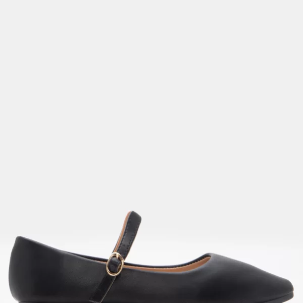 Γοβάκια με Λουράκι & Τόκα - Μαύρο