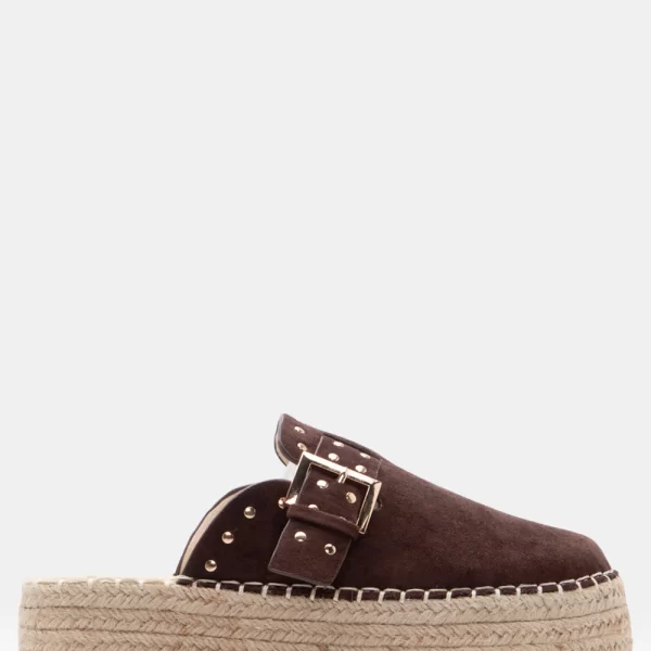 Εσπαντρίγιες Flatform με Διακοσμητικό Λουράκι - Καφέ Σκούρο