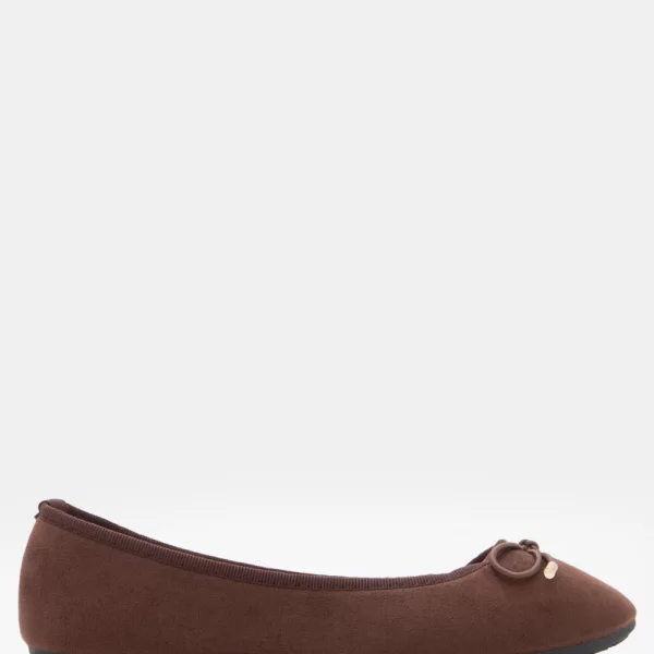 Μπαλαρίνες με Διακοσμητικό Φιόγκο - Καφέ Σκούρο