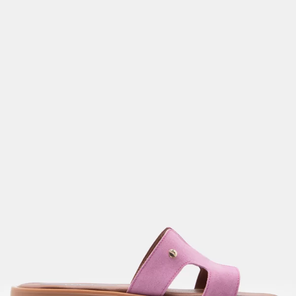 LUIGI DESIGN - Flat Σανδάλια με Ανοίγματα στο Πλάι - Ροζ