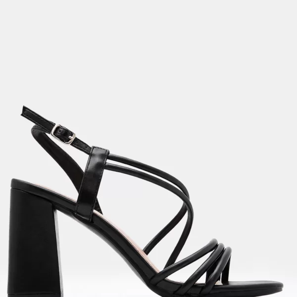 Πέδιλα με Πολλαπλά Λουράκια - Μαύρο