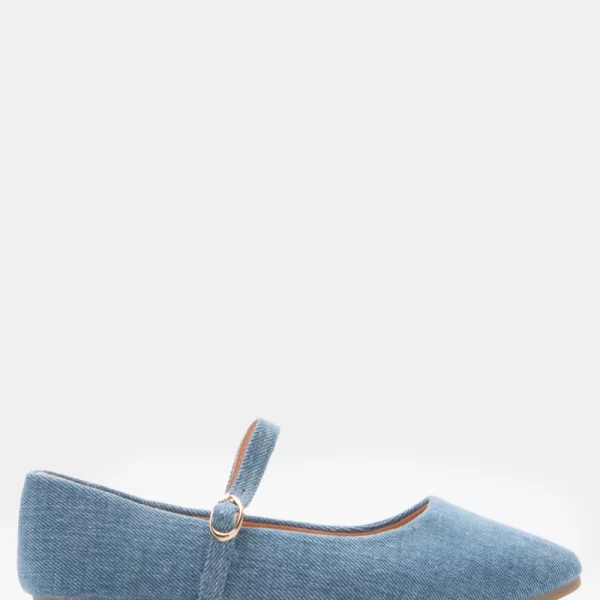 Γοβάκια με Λουράκι & Τόκα - Denim