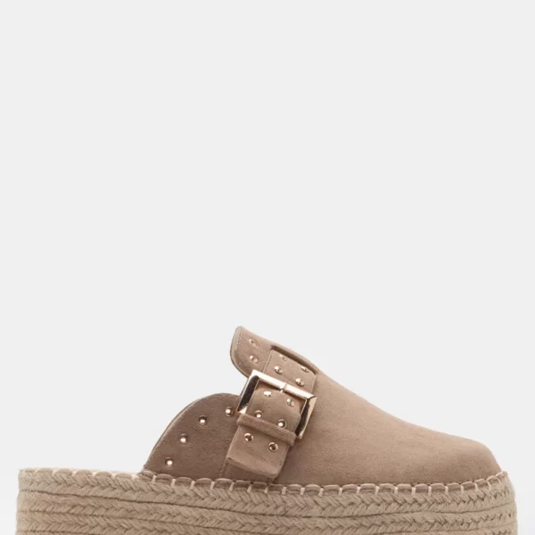 Εσπαντρίγιες Flatform με Διακοσμητικό Λουράκι - Μπεζ-Σκούρο