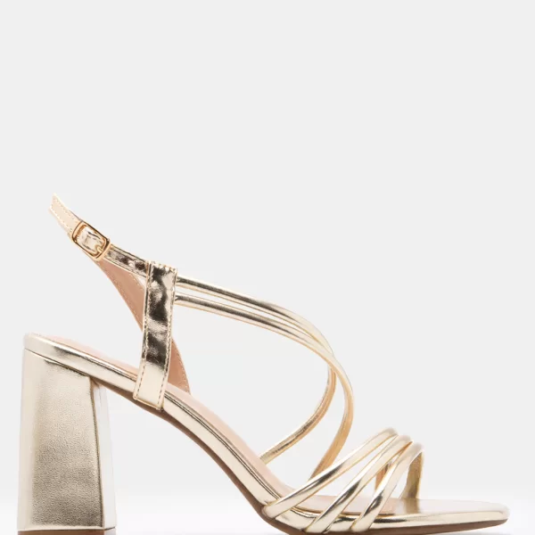 Πέδιλα με Πολλαπλά Λουράκια - Χρυσό