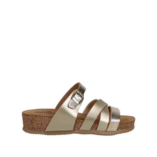 Χρυσό footbed σανδάλι