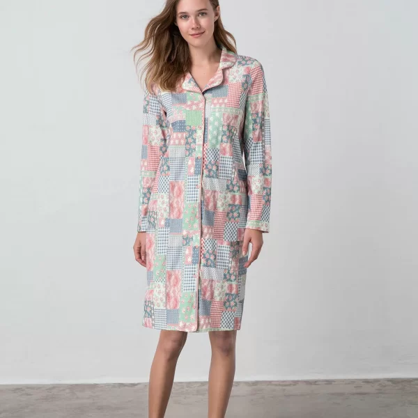 Vamp Εμπριμέ Νυχτικό Κουμπιά