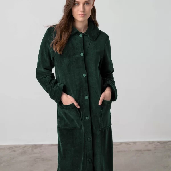 Vamp Μονόχρωμη Κουμπωτή Ρόμπα