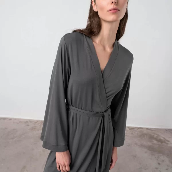 Vamp Μονόχρωμη Σταυρωτή Ρόμπα