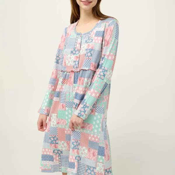 Vamp Εμπριμέ Νυχτικό Με Πατιλέτα