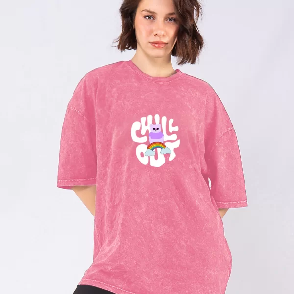 C1022 | Chill Out Teddy - Oversized Ροζ C1022