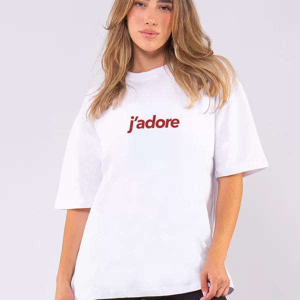 C1153 | J'adore - Oversized Άσπρο C1153