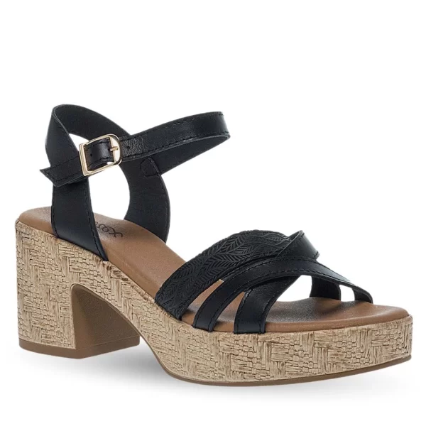 Γυναικεία Δερμάτινα Πέδιλα Με Τακούνι Parex 11633224