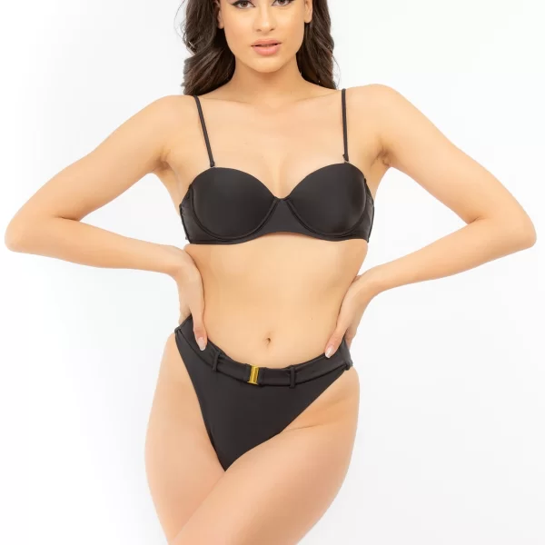 ΜΑΓΙΟ ΜΠΙΚΙΝΙ ΜΕ ΜΠΑΝΕΛΑ ΚΑΙ ΖΩΝΑΚΙ m326m ΜΑΥΡΟ