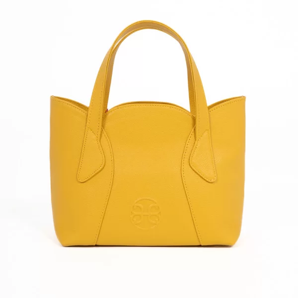 Bonendis Tulip Mini Δερμάτινη Κίτρινο