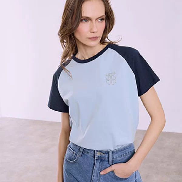 T-shirt με strass Love SQ7642.4055+5